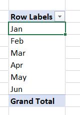 Excel – 数据透视表日期如何才能按月筛选?